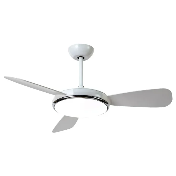 Ventilador de techo Mimax Leste blanco luz LED 107 cm