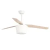 Ventilador de techo Mimax Levanto blanco madera LED 132 cm