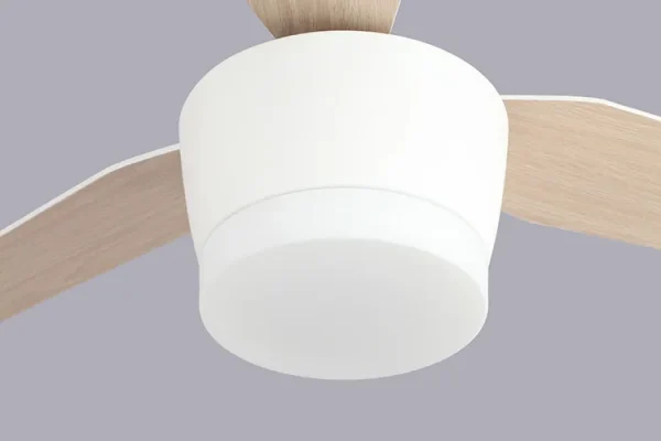 Ventilador de techo Mimax Levanto blanco madera LED 132 cm