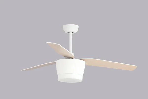 Ventilador de techo Mimax Levanto blanco madera LED 132 cm