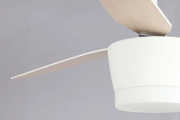 Ventilador de techo Mimax Levanto blanco madera LED 132 cm