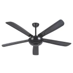 Ventilador de techo Mimax Monsoon negro Sin luz 142 cm