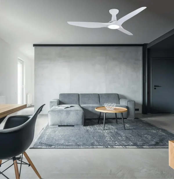 Ventilador de techo Mimax Ponente blanco luz LED 132 cm