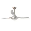 Ventilador de techo Mimax Sirocco níquel Gris LED 132 cm