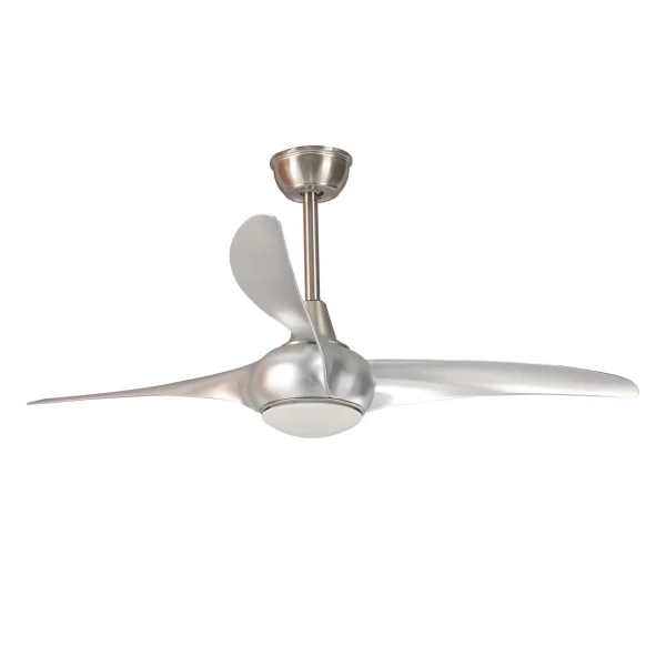 Ventilador de techo Mimax Sirocco níquel Gris LED 132 cm