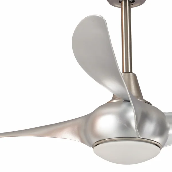 Ventilador de techo Mimax Sirocco níquel Gris LED 132 cm