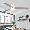 Ventilador de techo Mimax Zonda plata luz LED 132 cm