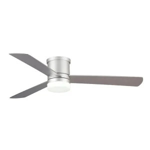 Ventilador de techo Mimax Zonda plata luz LED 132 cm