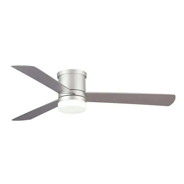 Ventilador de techo Mimax Zonda plata luz LED 132 cm