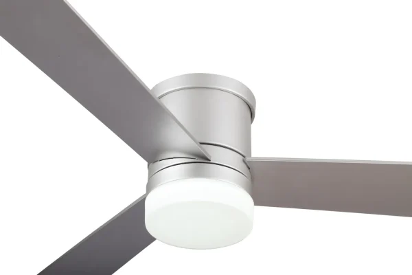 Ventilador de techo Mimax Zonda plata luz LED 132 cm