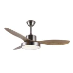 Ventilador de techo P&B Celeste XL níquel madera LED 120 cm