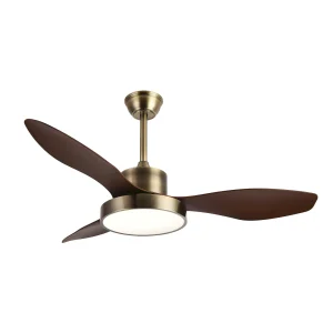 Ventilador de techo P&B Celeste XL cuero negro LED 120 cm