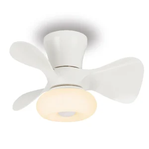 Ventilador de techo P&B Dubi blanco madera LED 55 cm