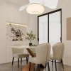 Ventilador de techo P&B Dubi blanco madera LED 55 cm