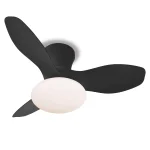 Ventilador de techo P&B Tulip negro LED 80 cm