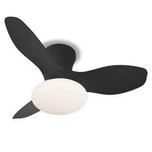 Ventilador de techo P&B Tulip negro LED 80 cm