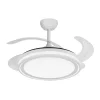 Ventilador retráctil Abrila Bandido blanco luz LED 48-107 cm