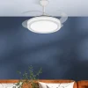 Ventilador retráctil Abrila Bandido blanco luz LED 48-107 cm