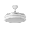 Ventilador retráctil Abrila Bayomo blanco luz LED 50-107 cm