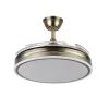 Ventilador retráctil Abrila Bayomo cuero luz LED 50-107 cm