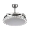 Ventilador retráctil Abrila Biliku níquel luz LED 50-107 cm
