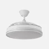 Ventilador retráctil Abrila Cacique blanco luz LED 50-107 cm