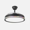 Ventilador retráctil Abrila Cacique negro luz LED 50-107 cm