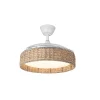 Ventilador retráctil Abrila Canario blanco luz LED 50-107 cm