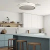 Ventilador retráctil Abrila Capitan blanco luz LED 48-107 cm