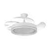 Ventilador retráctil Abrila Cerrato blanco luz LED 50-107 cm