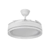 Ventilador retráctil Abrila Cerrato blanco luz LED 50-107 cm