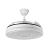 Ventilador retráctil Abrila Dani blanco luz LED 50-106 cm