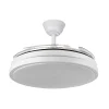 Ventilador retráctil Abrila Escorpion blanco luz LED 50-107 cm