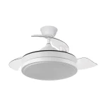 Ventilador retráctil Abrila Escorpion Mini blanco luz LED 40-91 cm