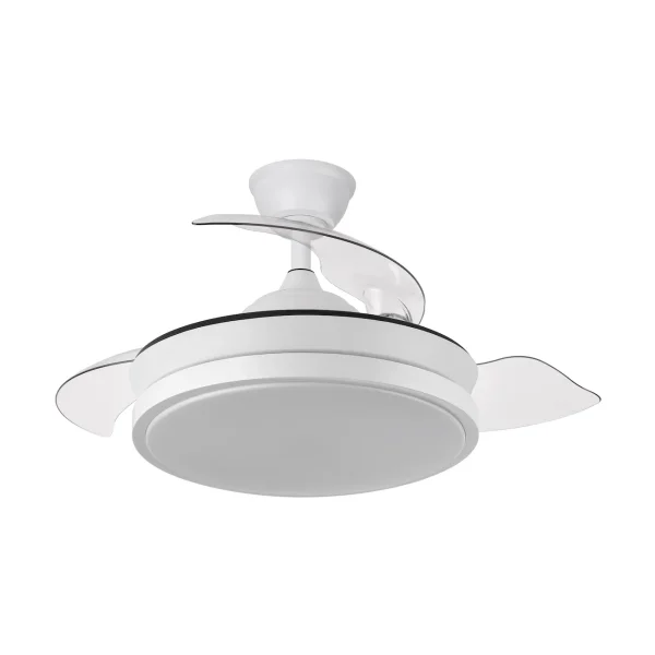 Ventilador retráctil Abrila Escorpion Mini blanco luz LED 40-91 cm