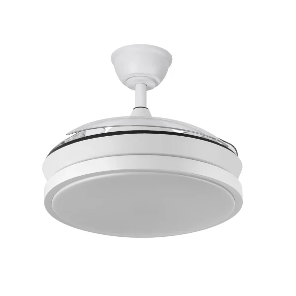 Ventilador retráctil Abrila Escorpion Mini blanco luz LED 40-91 cm