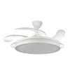 Ventilador retráctil Abrila Esparta Maxi blanco luz LED 58-132 cm