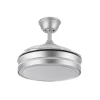 Ventilador retráctil Abrila Esparta Mini plata luz LED 40-91 cm