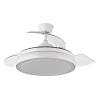 Ventilador retráctil Abrila Esparta Mini blanco luz LED 40-91 cm