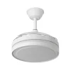Ventilador retráctil Abrila Esparta Peque blanco luz LED 32-72 cm