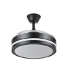 Ventilador retráctil Abrila Esparta Peque negro luz LED 32-72 cm