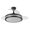 Ventilador retráctil Abrila Esparta Plus negro luz LED 50-107 cm
