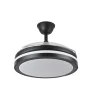 Ventilador retráctil Abrila Esparta Plus negro luz LED 50-107 cm
