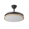 Ventilador retráctil Abrila Evros negro luz LED 50-107 cm