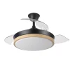 Ventilador retráctil Abrila Evros Mini negro luz LED 40-91 cm
