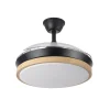 Ventilador retráctil Abrila Evros Mini negro luz LED 40-91 cm