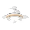 Ventilador retráctil Abrila Gladiator blanco madera LED 50-107 cm