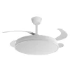Ventilador retráctil Abrila Guerrero blanco luz LED 48-107 cm