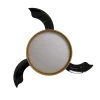 Ventilador retráctil Abrila Mandarin negro Oro luz LED 48-108 cm