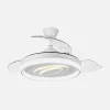 Ventilador retráctil Abrila Maracana blanco luz LED 50-107 cm